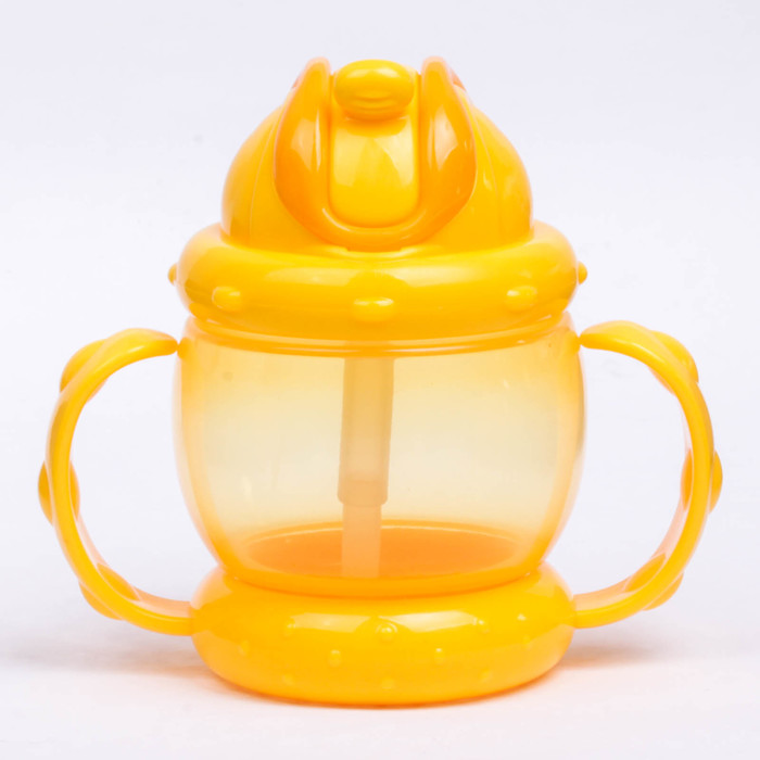 Поильник детский с трубочкой, 240 мл, от 9 мес., цвета МИКС