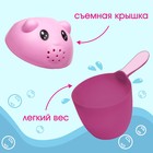 Ковш-игрушка «Котёнок», цвет розовый