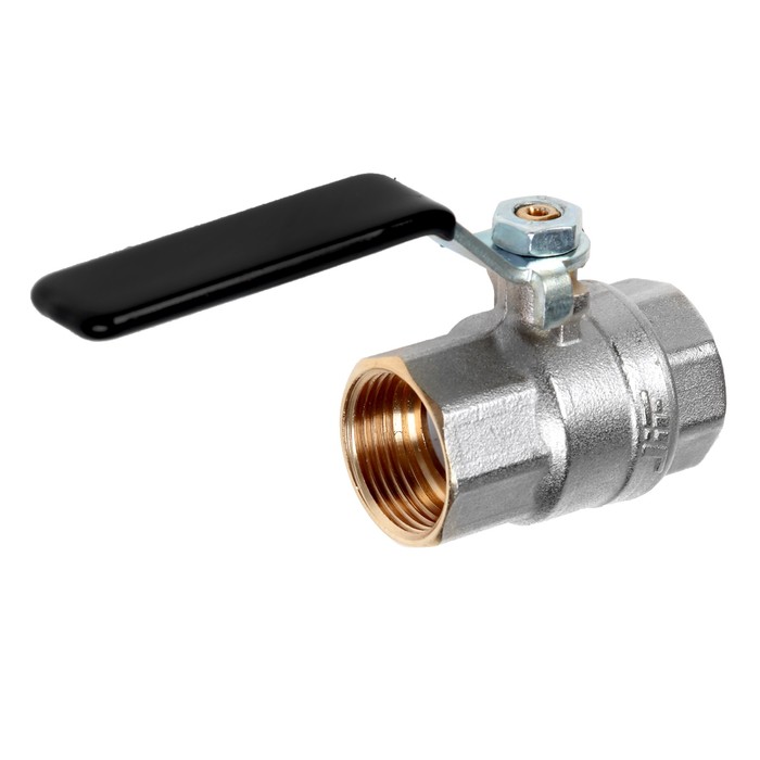 Кран шаровой JIF, внутренняя/внутренняя резьба 1/2", ручка, никелированный