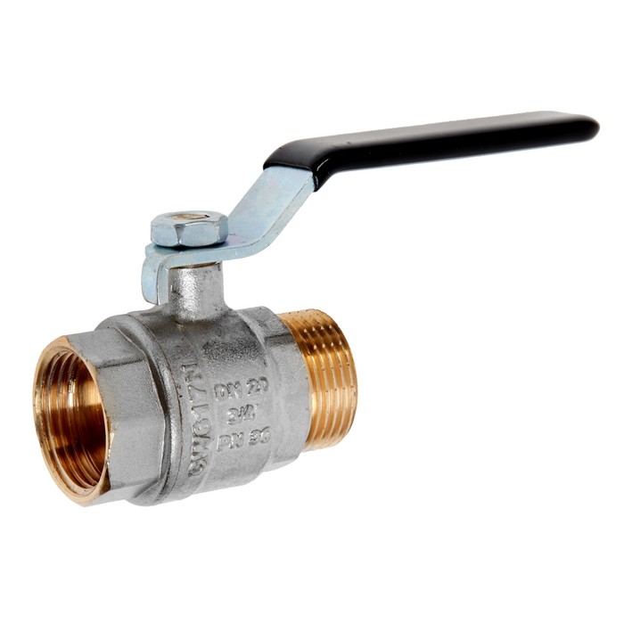 Кран шаровой  JIF, внутренняя/наружная резьба 3/4", ручка, никелированный