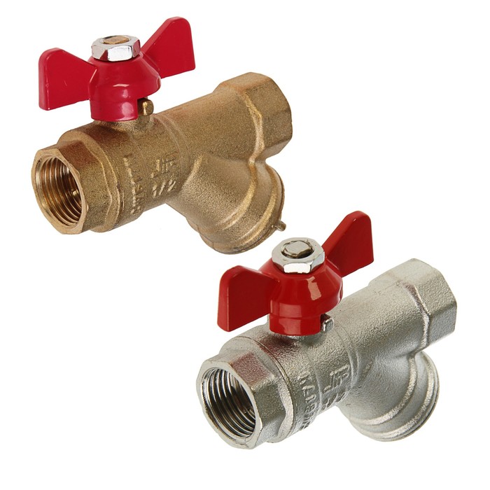 Кран-фильтр JIF, внутренняя/внутренняя резьба 1/2", бабочка