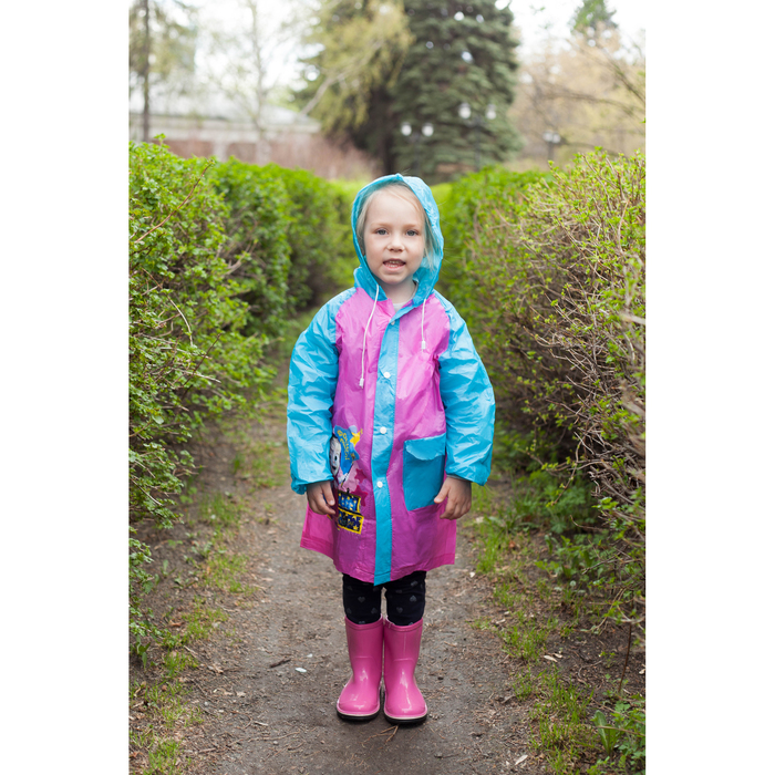 Дождевик детский "Фокус покус!" Маша и Медведь, р-р S, рост 92-98 см