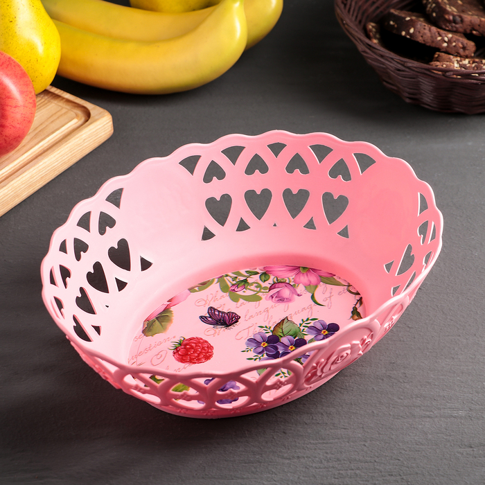 Ваза для хлеба и фруктов 26х21 см "Изобилие", цвета МИКС