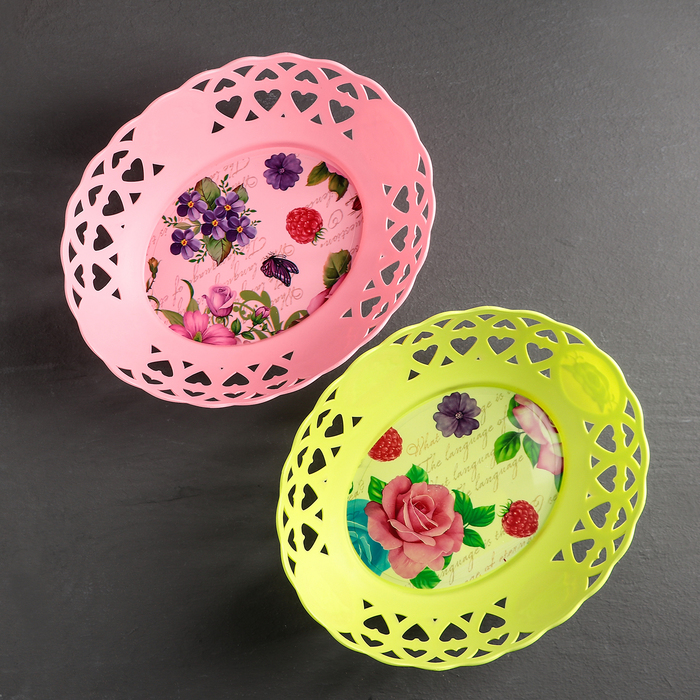 Ваза для хлеба и фруктов 26х21 см "Изобилие", цвета МИКС