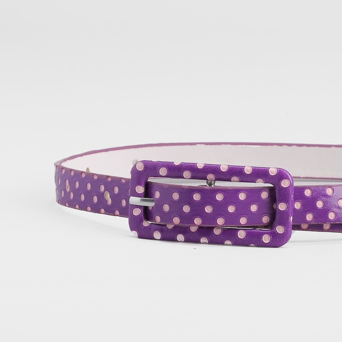 Ремень детский, ширина 1.2 см, пряжка в цвет ремня, цвет фиолетовый
