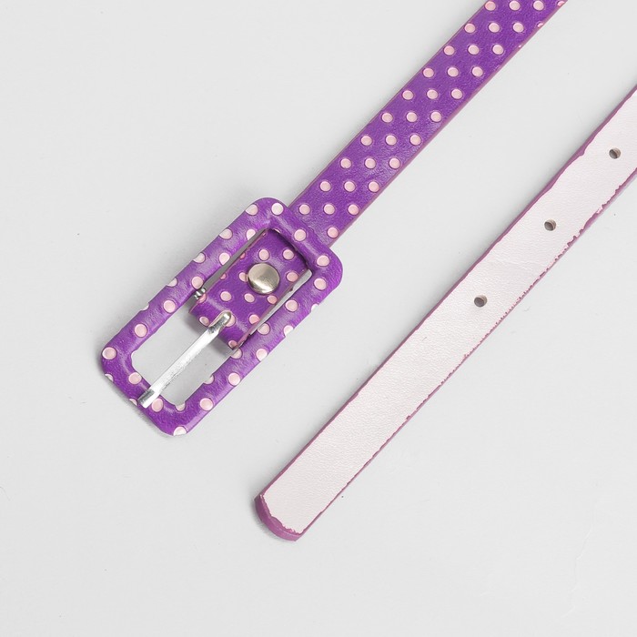 Ремень детский, ширина 1.2 см, пряжка в цвет ремня, цвет фиолетовый