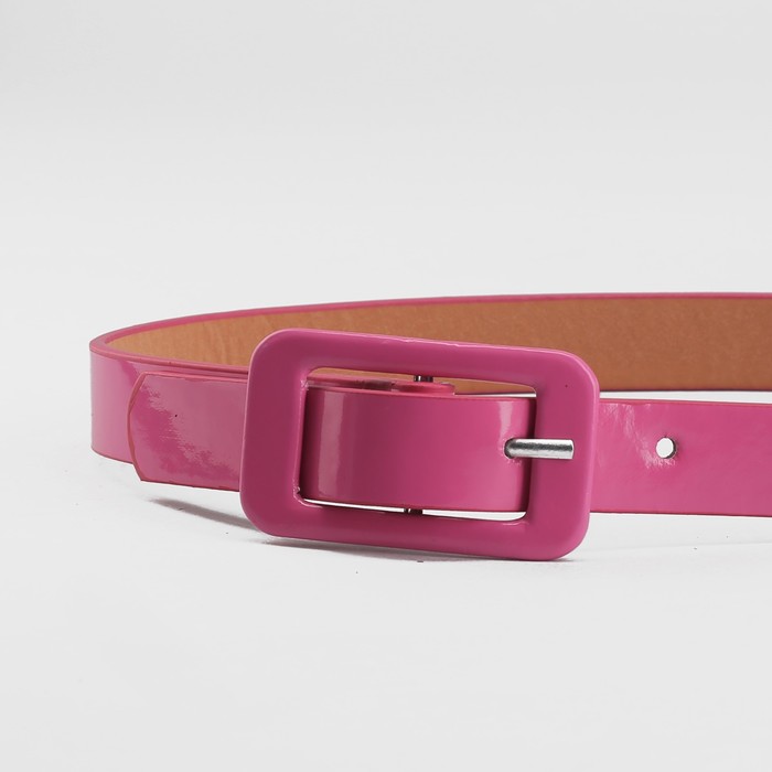 Ремень детский, гладкий, пряжка в цвет ремня, ширина - 1,8 см, цвет малиновый
