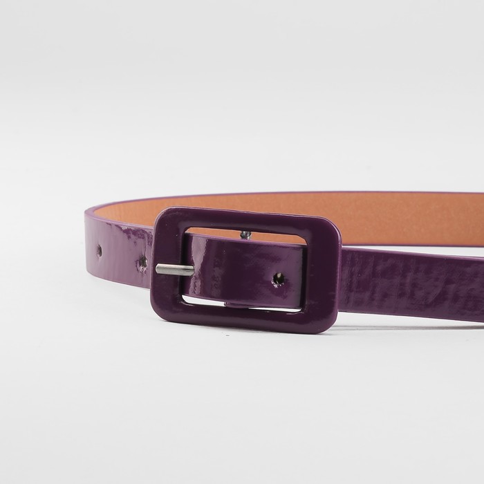 Ремень детский, гладкий, пряжка в цвет ремня, ширина - 1,8 см, цвет фиолетовый