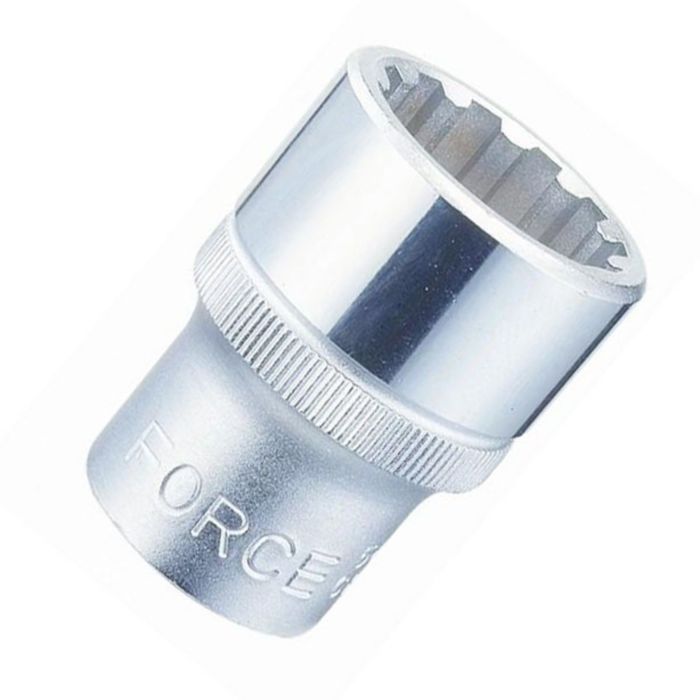 Головка торцевая FORCE F-54Q27, 27мм, 1/2", сплайн, L43мм