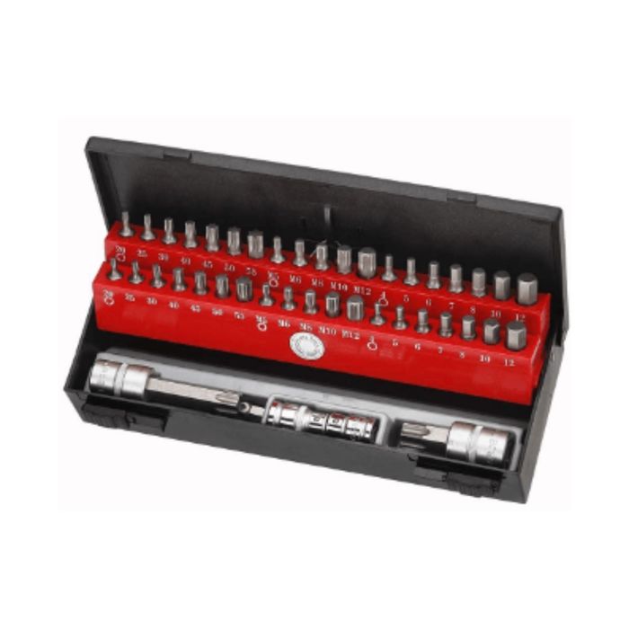 Набор вставок FORCE F-4441С, 1/2",&amp;3/8" 6-гранных, TORX, сплайн 44 предмета в кейсе