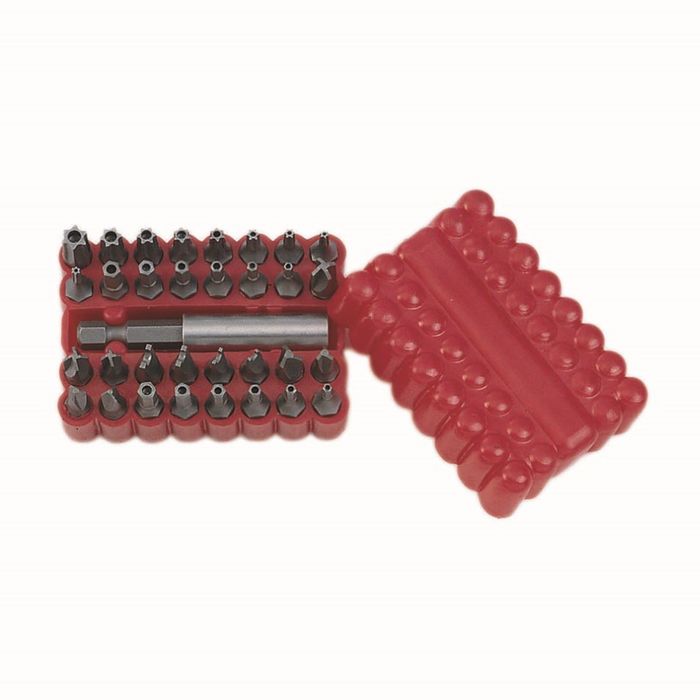 Набор вставок FORCE F-2331, 1/4" 6-гранных, TORX, 3-гранных с держателем 33 предмета