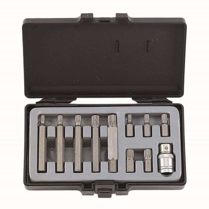 Набор вставок сплайн FORCE F-4112, М5-М12, 1/2", 11 предметов в кейсе