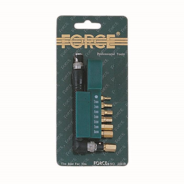 Набор вставок шестигранных FORCE F-2081B, 2-8мм, 1/4" 8 предметов на блистере