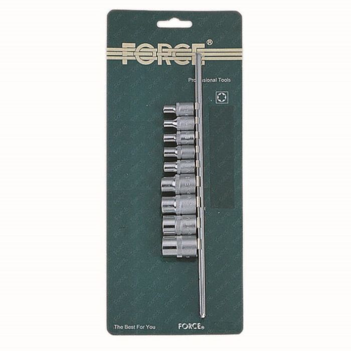 Набор головок TORX FORCE F-3092, Е4-Е14 1/4"&amp;3/8" 9 предметов на блистере