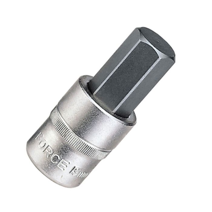Насадка шестигранная FORCE F-34407019, 19мм, 1/2", 70мм