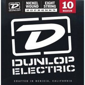 

Комплект струн для 8-струнной электрогитары Dunlop DEN1074 никелированные, Medium, 10-74