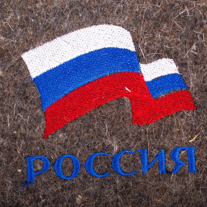 Шапка банная с вышивкой "Россия"