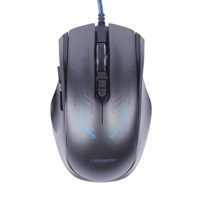 Мышь игровая CBR CM 840 Armor, 1200/1600/2400/3200 dpi, "дышащая" подсветка: 3 цвета, черный