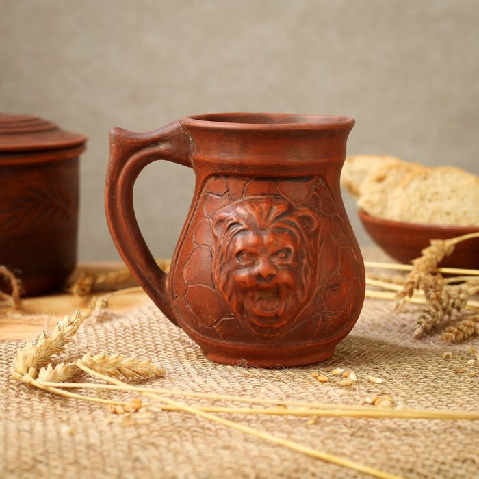 Бокал "Лев", на фоне камней, 0,5 л