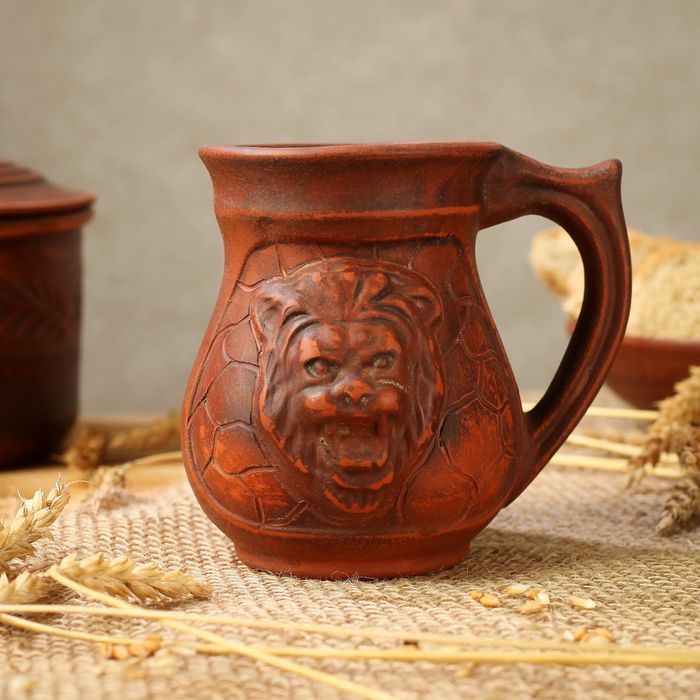 Бокал "Лев", на фоне камней, 0,5 л