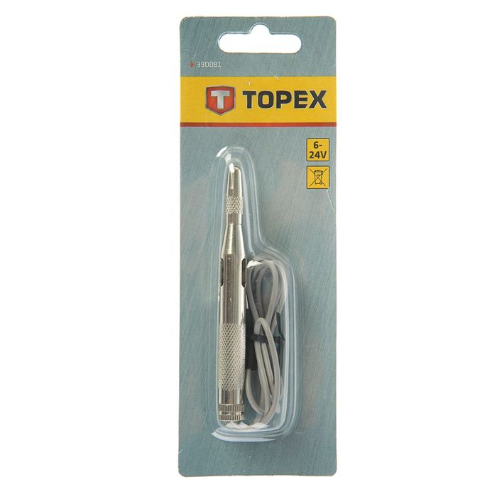 Индикатор напряжения бортовой сети автомобиля TOPEX, 6-24 В, 115 мм