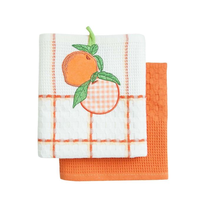 Набор полотенец "Апельсин", размер 45х70 см-2 штуки
