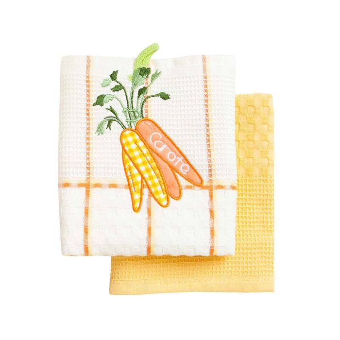 Набор полотенец "Морковь", размер 45х70 см-2 штуки
