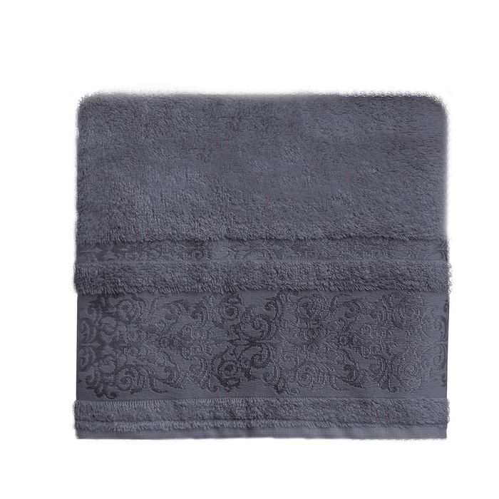 Полотенце махровое Bonita Дамаск, размер 50х90 см, цвет антрацит