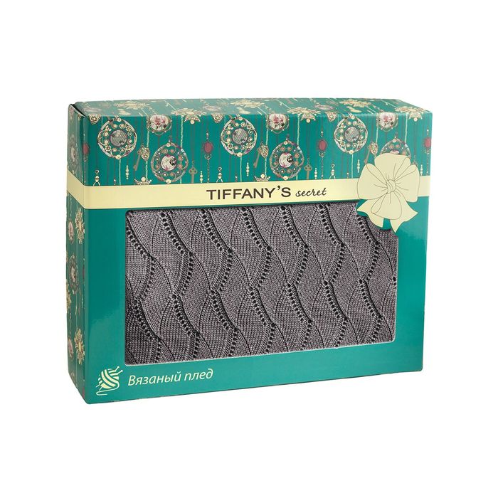 Плед вязаный "Ристретто", размер 140х180 см, косичка