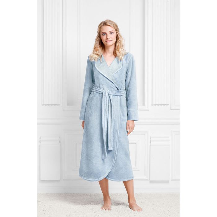 Халат женский Classic, размер 54, цвет голубой, махра 340 г/м2