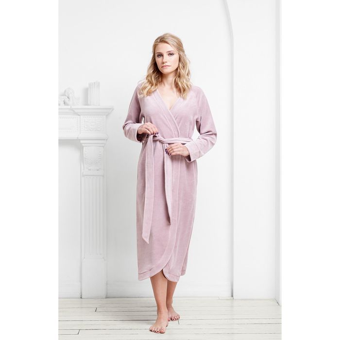 Халат женский Elegant. размер 44-46, цвет роза, велюр 240 г/м2