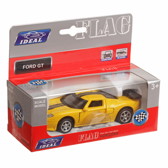 Машина металлическая инерционная Ford GT, масштаб 1:43, МИКС