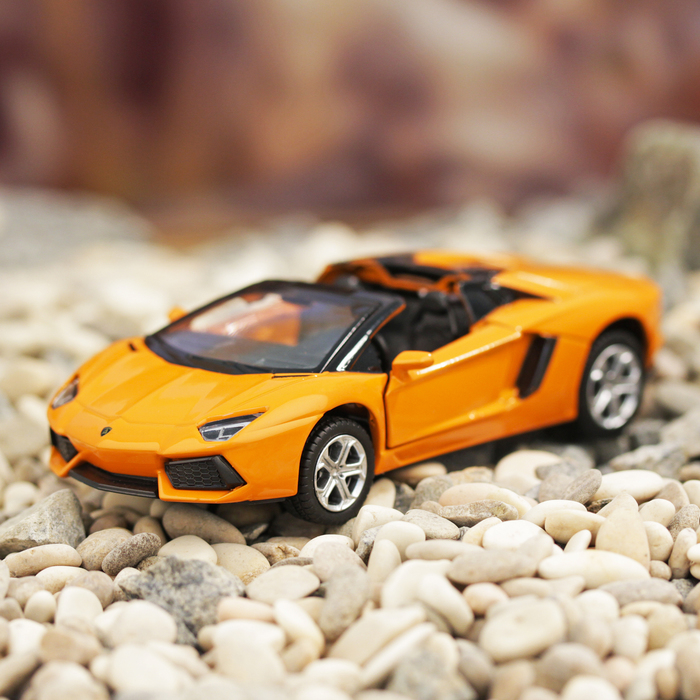Машина металлическая инерционная Lamborghini Aventador, масштаб 1:43, МИКС