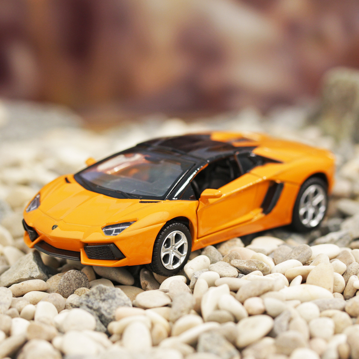 Машина металлическая инерционная Lamborghini Aventador, масштаб 1:43, МИКС