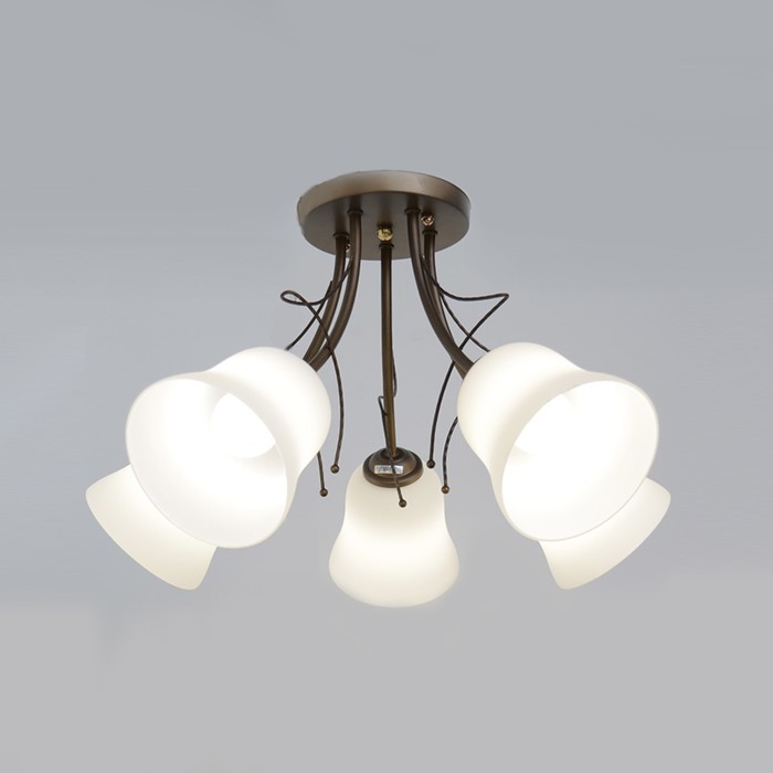 Люстра потолочная "Малика" 5х60W E27 венге