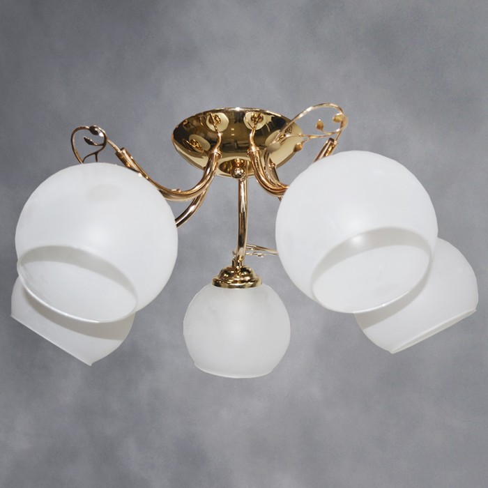 Люстра потолочная "Мария" 5х40W E14 золото