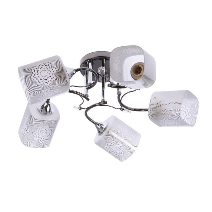 Люстра потолочная "Милослава" 5х40W E27 черный