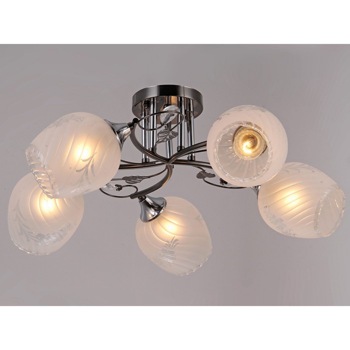 Люстра потолочная "Ника" 5х40W E27 венге