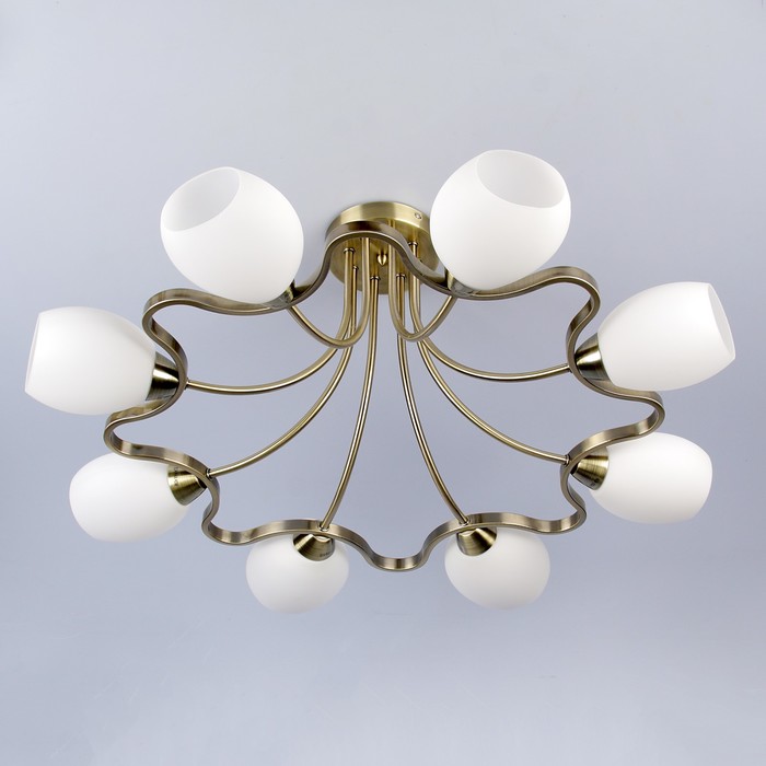 Люстра потолочная "Нинель" 8х40W E14 бронза