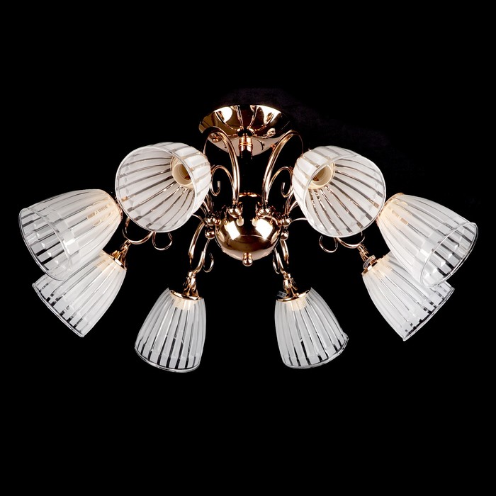 Люстра потолочная "Регина" 8х40W E27 золото