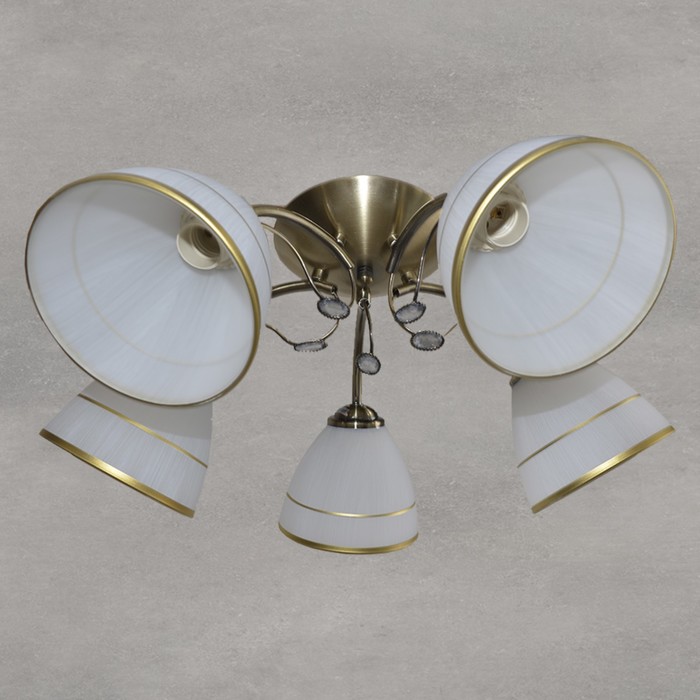 Люстра потолочная "Хильда" 5х60W E27 бронза