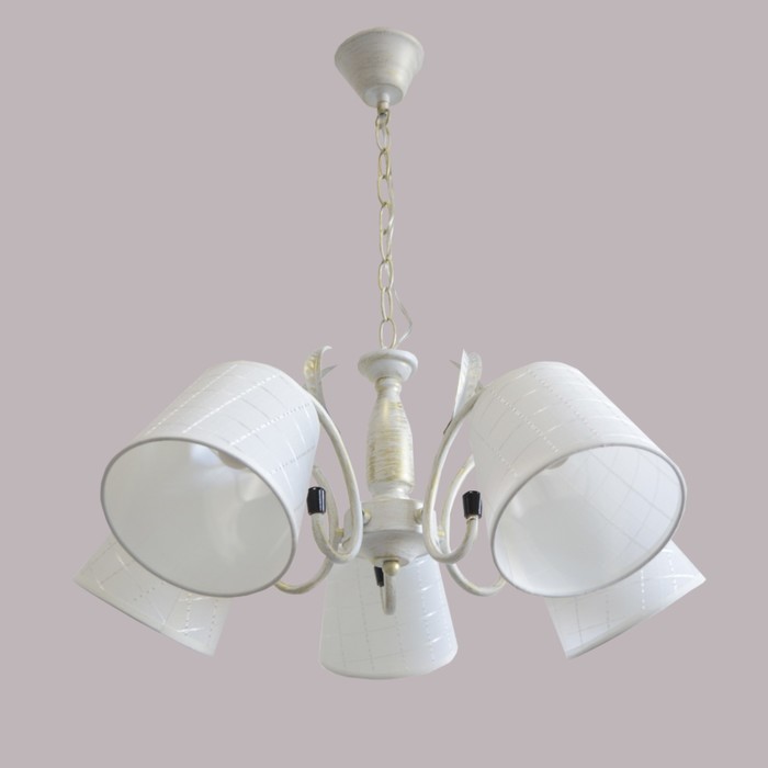 Люстра подвесная "Эдда" 5х40W E14 белый