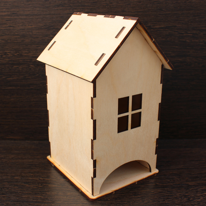 Чайный домик из фанеры "Город" 9х10х17 см