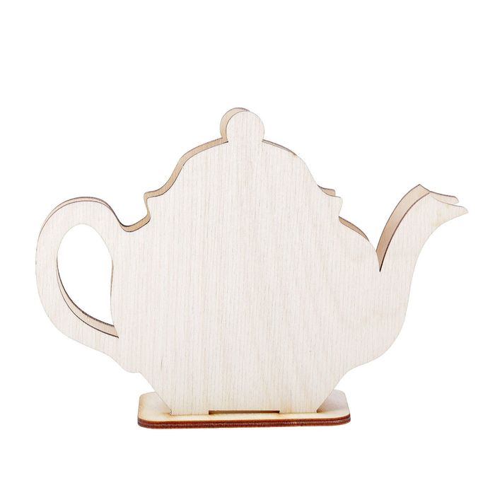 Салфетница из фанеры для декора "Чайник" (набор 3 детали)
