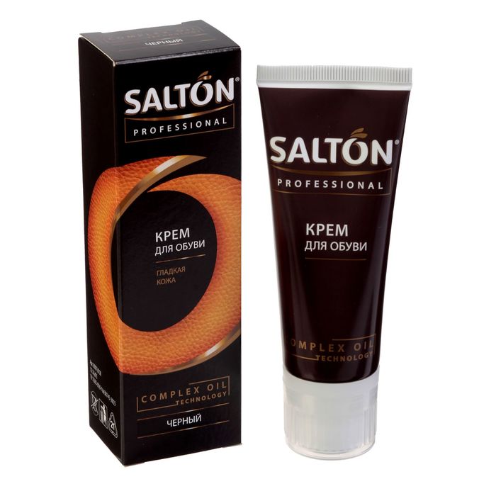 Крем для обуви Salton Prof Черный, в тубе, 75 мл