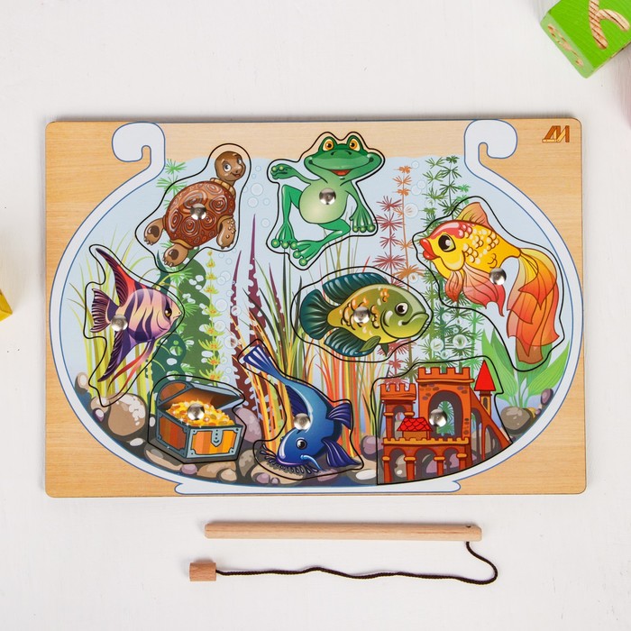 Магнитная рабалка - пазл "Аквариум"