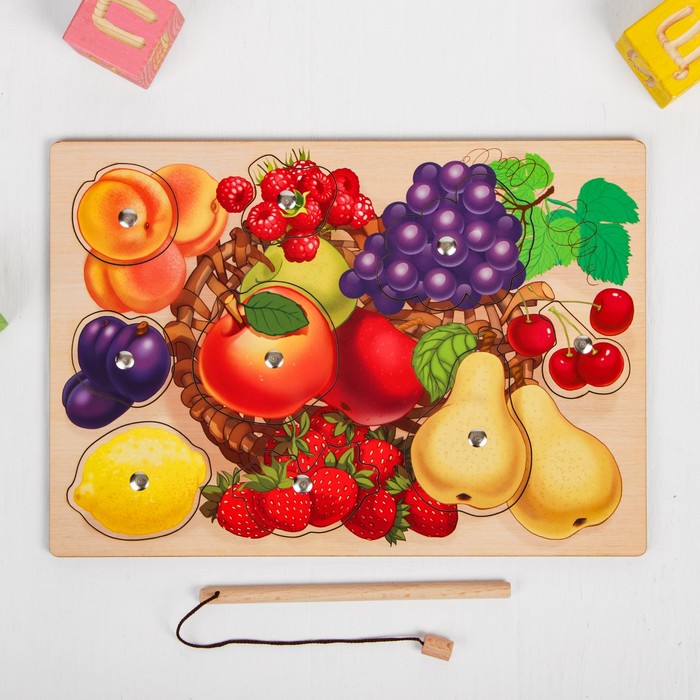 Пазл "Фруктовая корзинка", (магнитики)