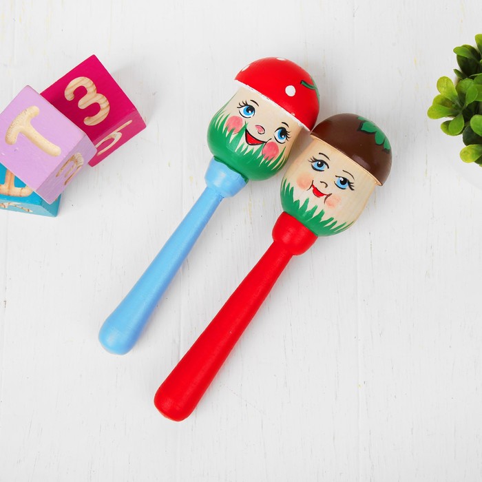 Погремушка-маракас "Грибок", МИКС