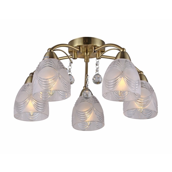 Люстра потолочная "Глафира" 5х60W E14 бронза