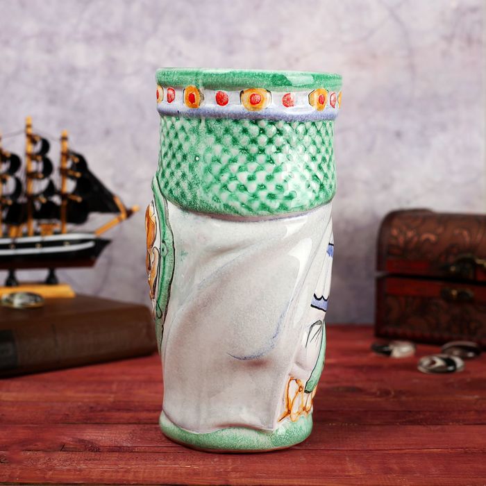 Бокал сувенирный "Богатырь" майолика